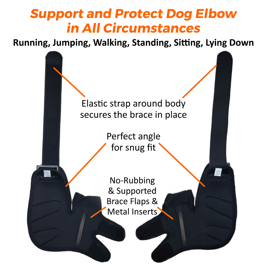 NeoAlly Elbow and Shoulder Brace with Spring Inserts for Dogs and Cats - Pet Mobility