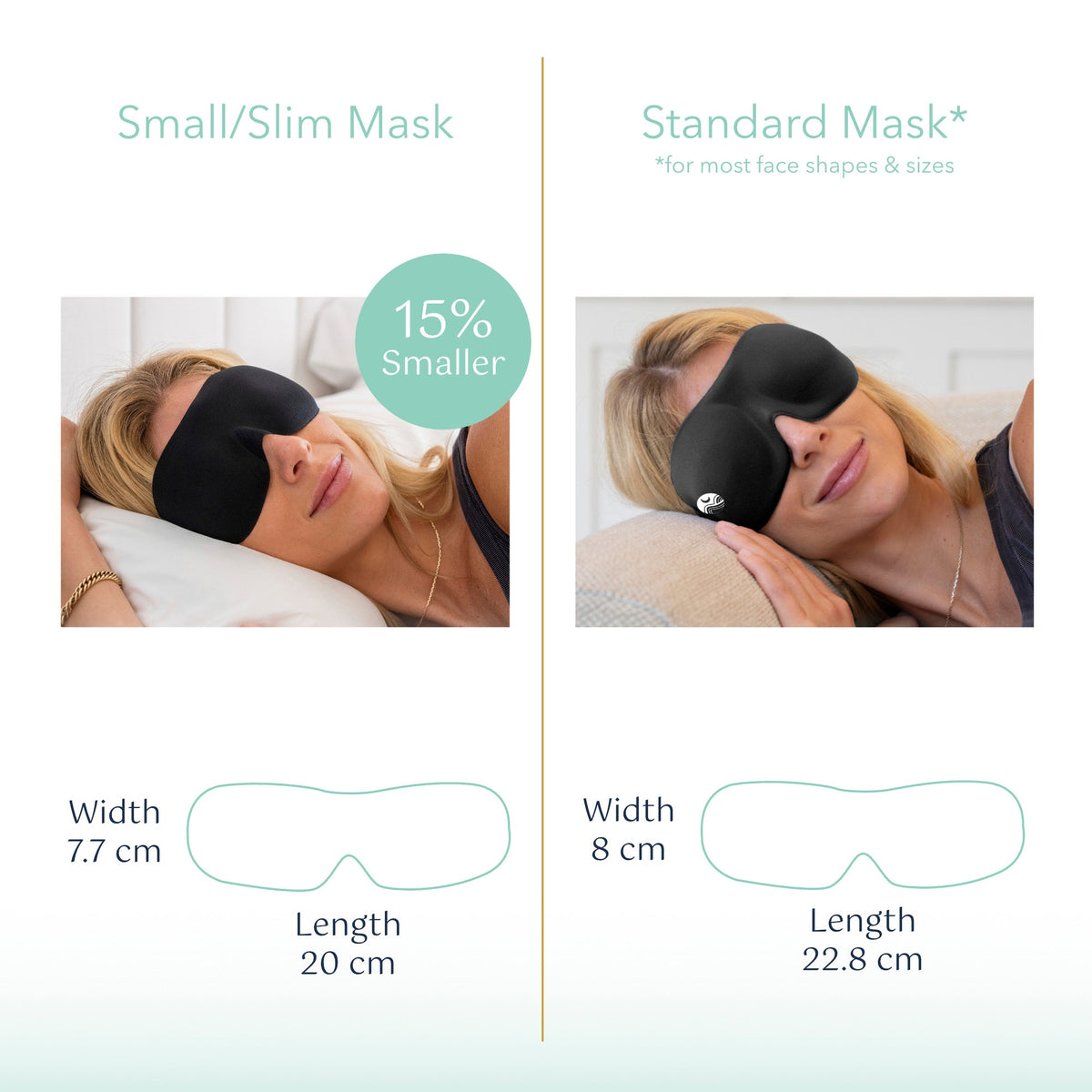 Nidra® Sleep Mask - 3D contoured eye mask designed for complete comfort in darkness