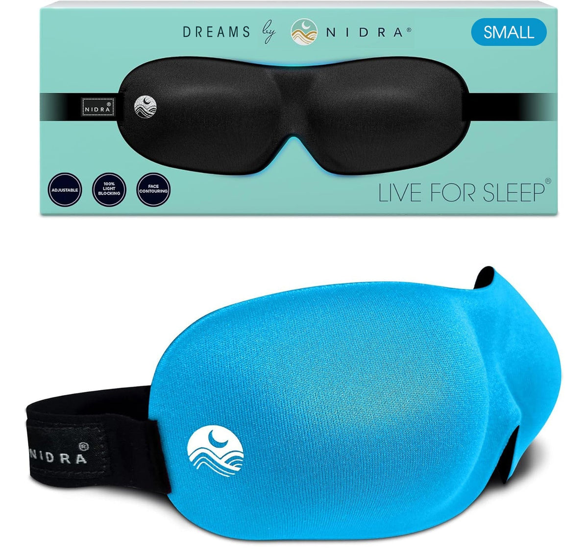 Nidra® Sleep Mask - 3D contoured eye mask designed for complete comfort in darkness