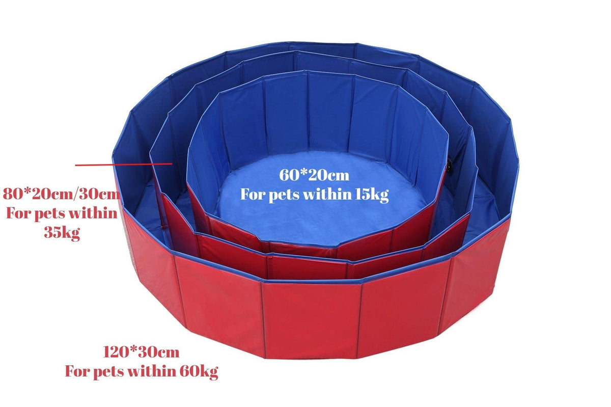 Portable Dog Swimming Pool - Foldable Leak-proof PVC Safe Pet Supplies with Drain