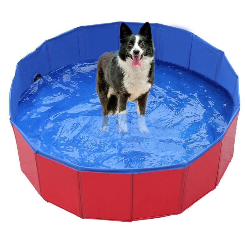 Portable Dog Swimming Pool - Foldable Leak-proof PVC Safe Pet Supplies with Drain
