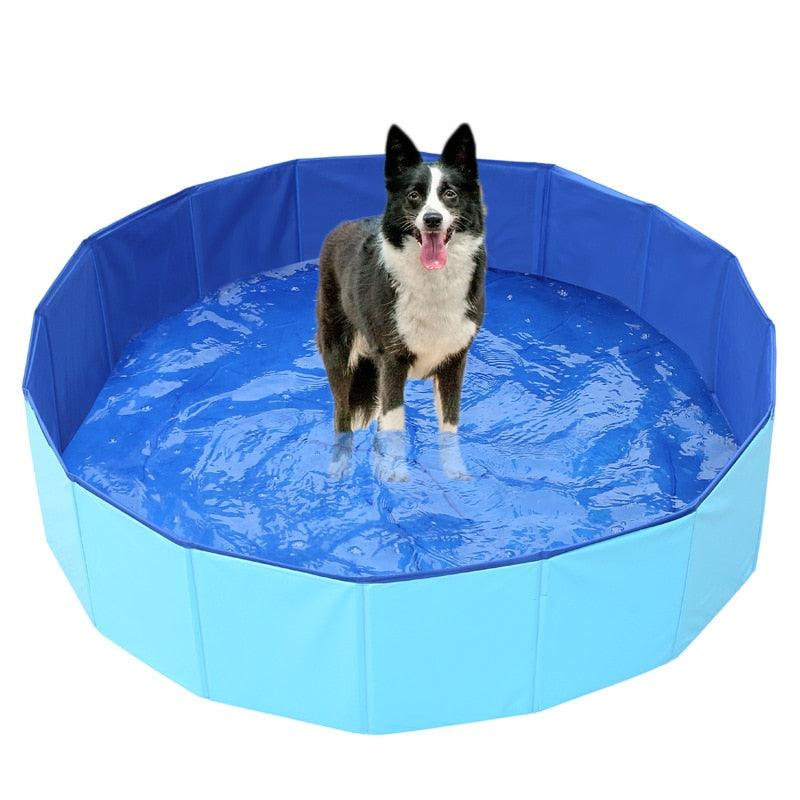 Portable Dog Swimming Pool - Foldable Leak-proof PVC Safe Pet Supplies with Drain