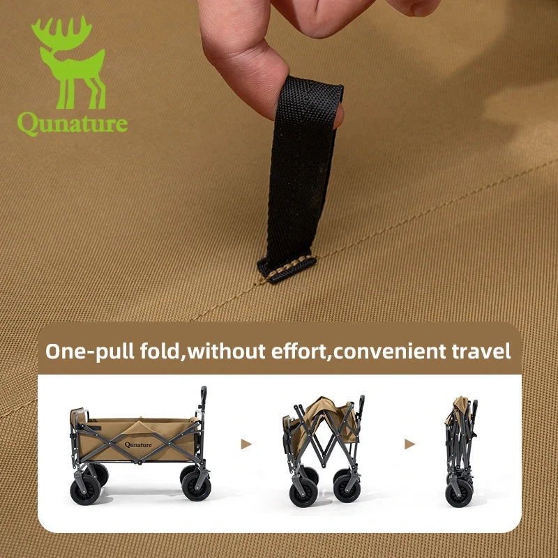 Foldable Wagon with All-Terrain PVC Wheels - 330lbs Capacity