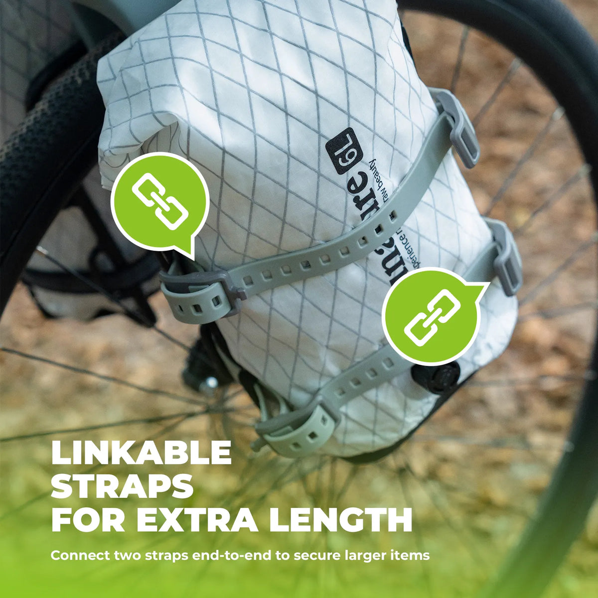 2-Pack Heavy-Duty Gear Strap with TPU Polyether for Bikepacking