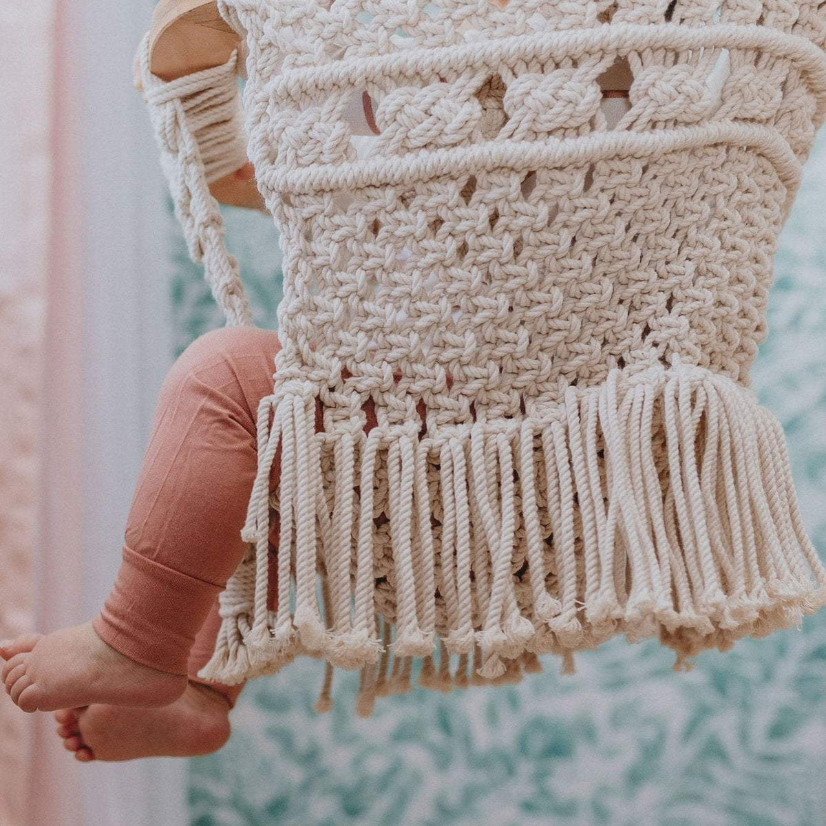 Macrame Baby Swing - Cozy, stylish, and safe place to play