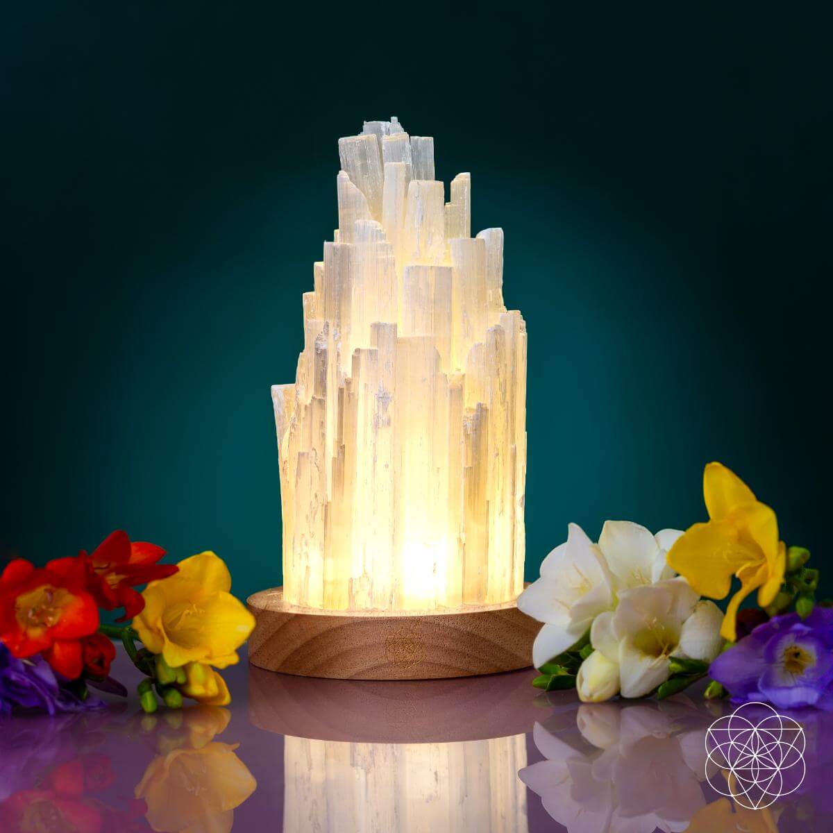 The Cleanse-All Selenite Lamp - 2 Pounds of Healing Power - Sleep well and ease stress