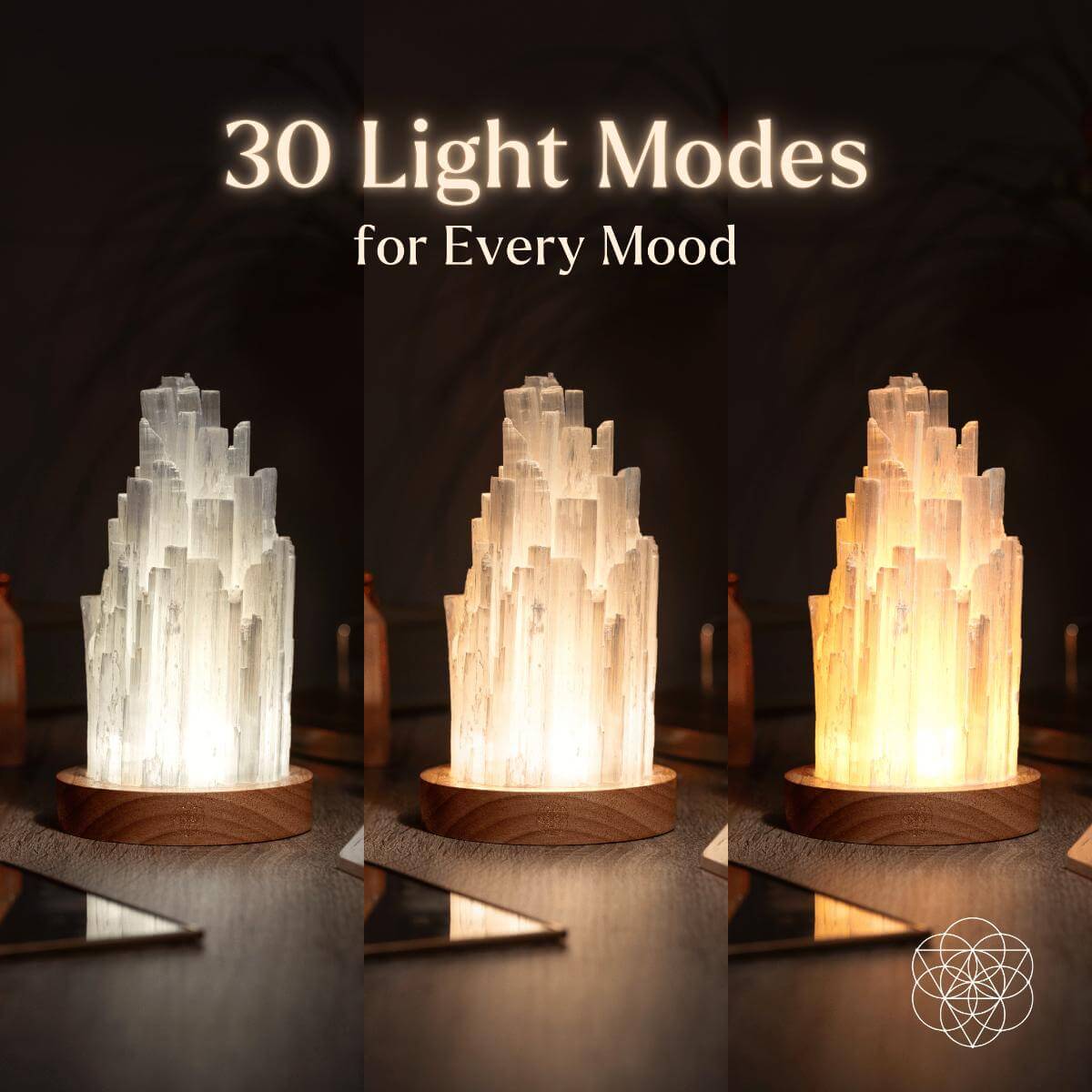 The Cleanse-All Selenite Lamp - 2 Pounds of Healing Power - Sleep well and ease stress