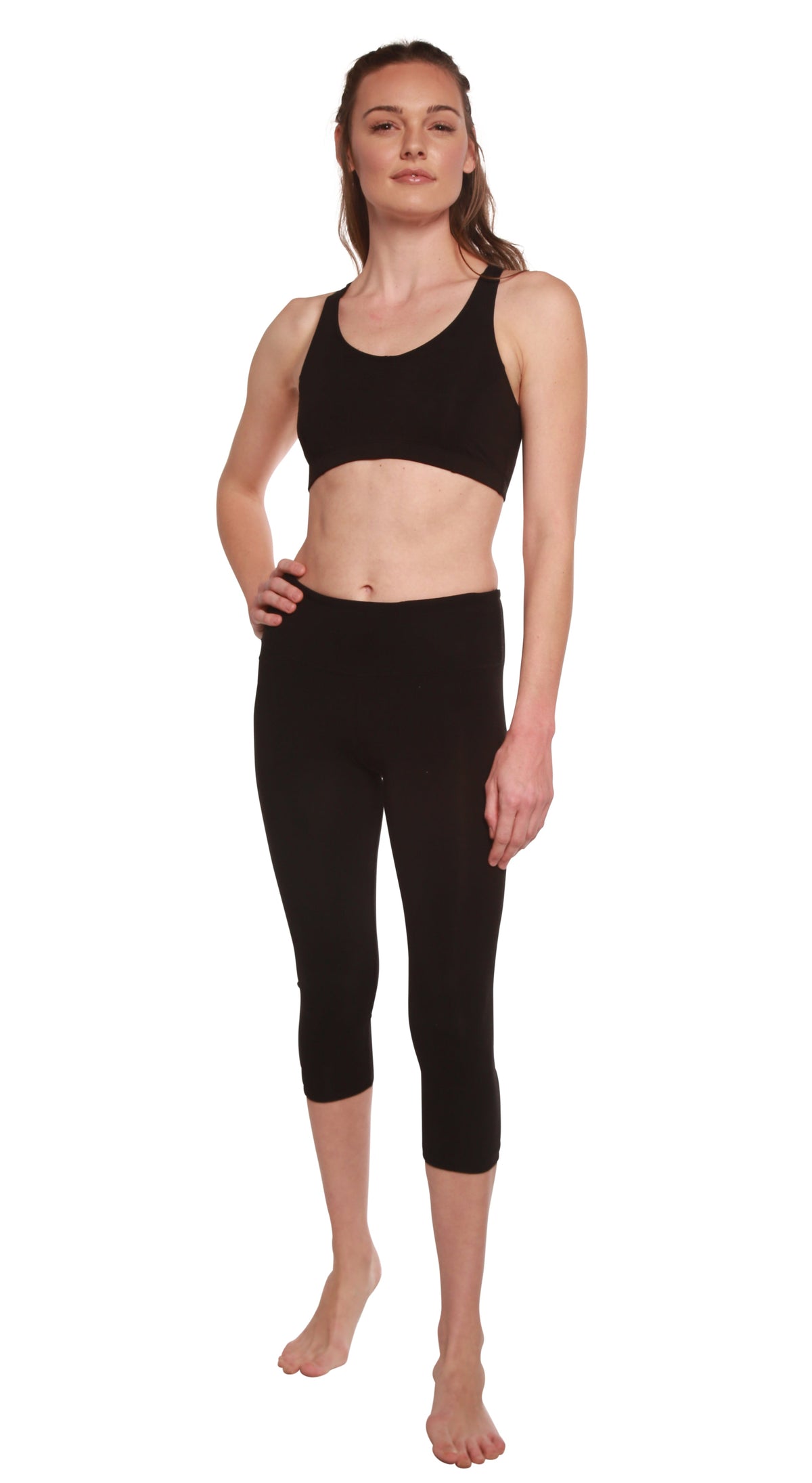 Women's Bamboo Viscose/Cotton Capri Style Leggings (Yoga, Pilates, Fitness)